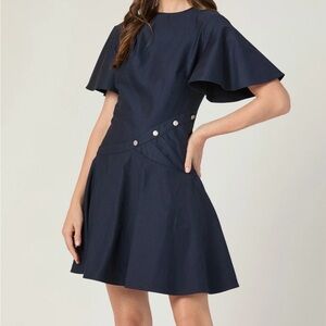 Shoshanna Rosemary Navy Dress Size 4 New with Tag